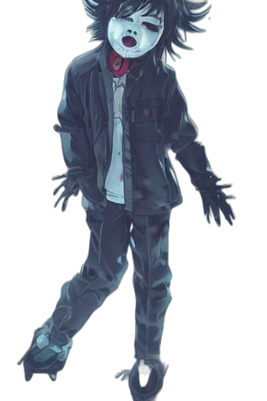 jacket, creature, staff, mask transparent PNG cut-out