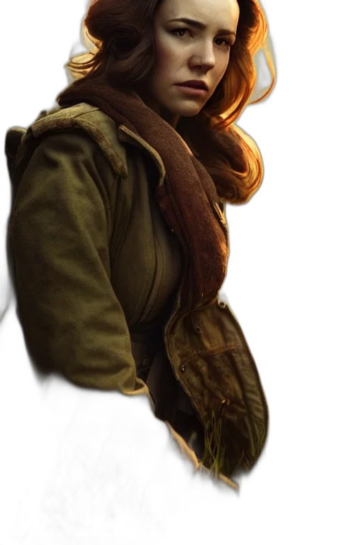 jacket, hat, staff, face transparent PNG cut-out