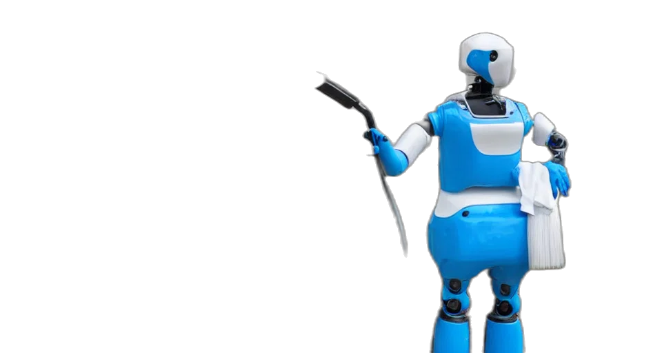 robot, staff, 3d render, concept art transparent PNG cut-out