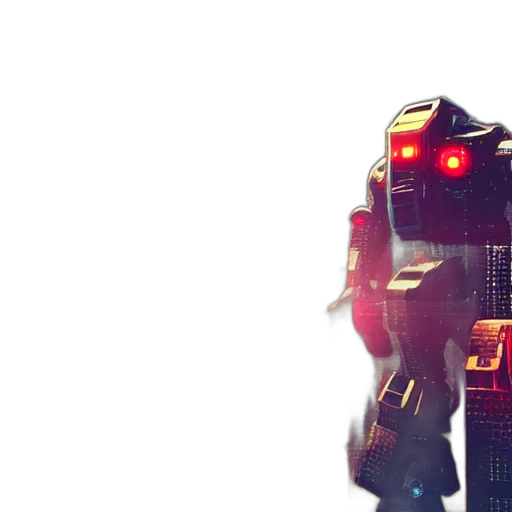 robot, weapon, mask, face transparent PNG cut-out