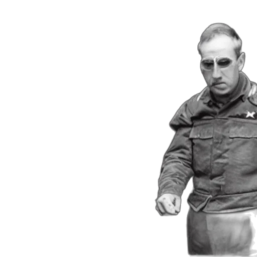 jacket, staff, face, weapon transparent PNG cut-out