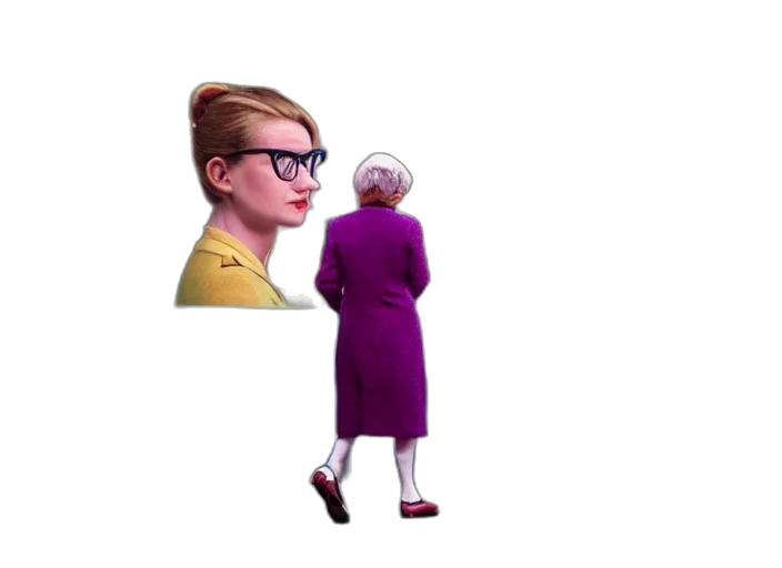 dress, face, staff, jacket, concept art, 3d render, pixel art, cartoon transparent PNG cut-out