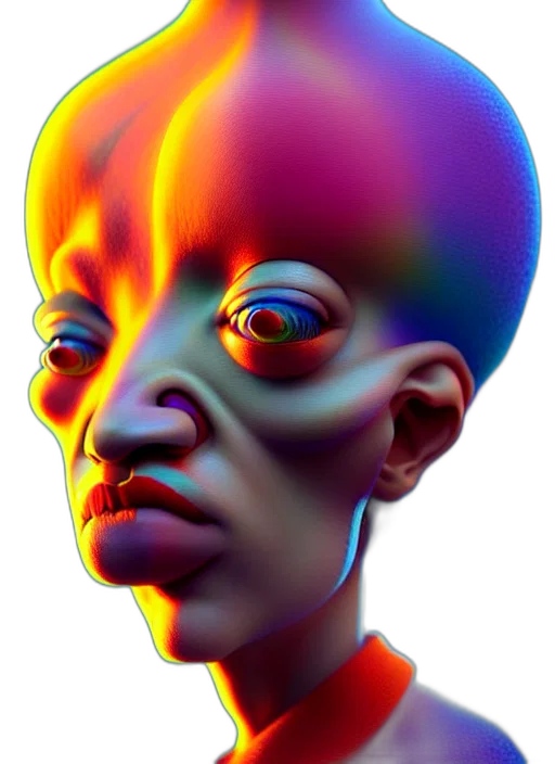 face, mask, robot, creature, 3d render, photorealistic, cyberpunk, concept art transparent PNG cut-out