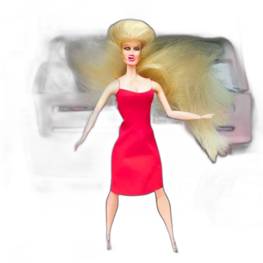dress, hair, 3d render, concept art transparent PNG cut-out