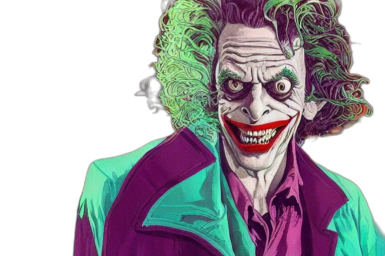 face, comic book art, concept art, photorealistic transparent PNG cut-out