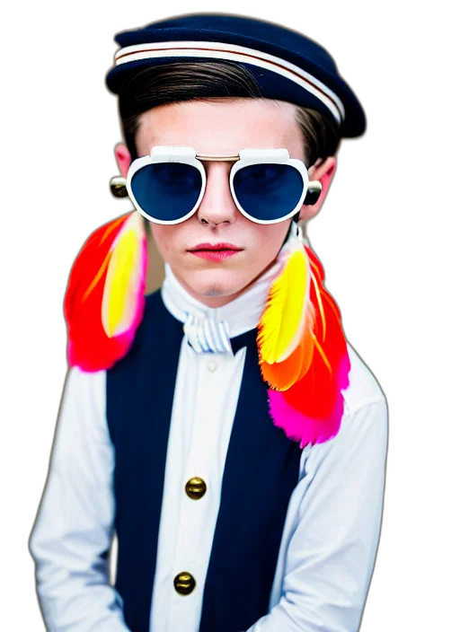 hat, jacket, staff, face transparent PNG cut-out