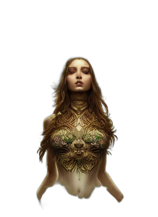 dress, mask, jewelry, creature transparent PNG cut-out