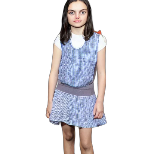 dress, jacket, face, 3d render transparent PNG cut-out