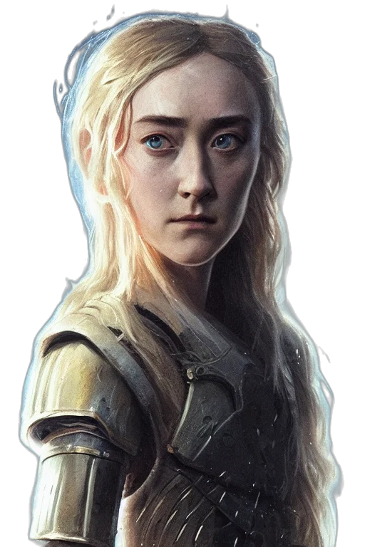 dragon, face, staff, dress transparent PNG cut-out