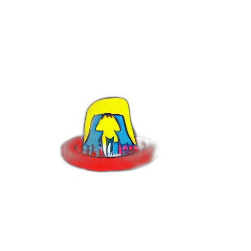 hat, crown, umbrella, staff transparent PNG cut-out