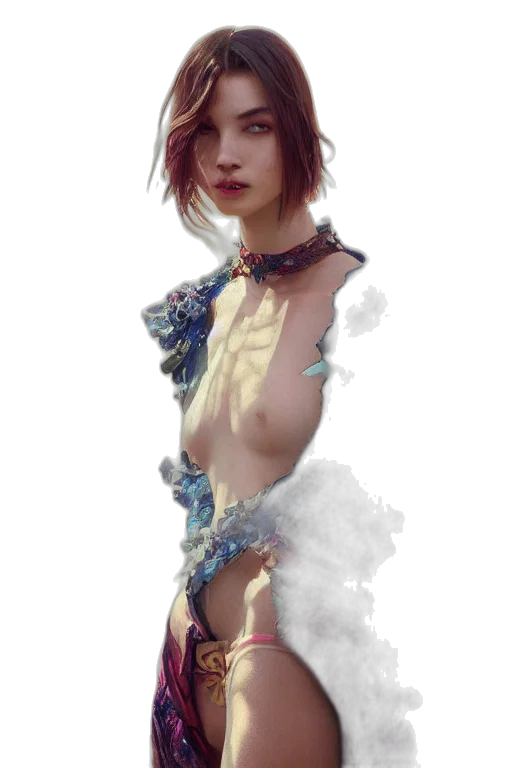 dress, jewelry, robot, staff transparent PNG cut-out