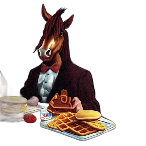 food, animal, concept art, photorealistic, surreal, image, centaur, eating transparent PNG cut-out