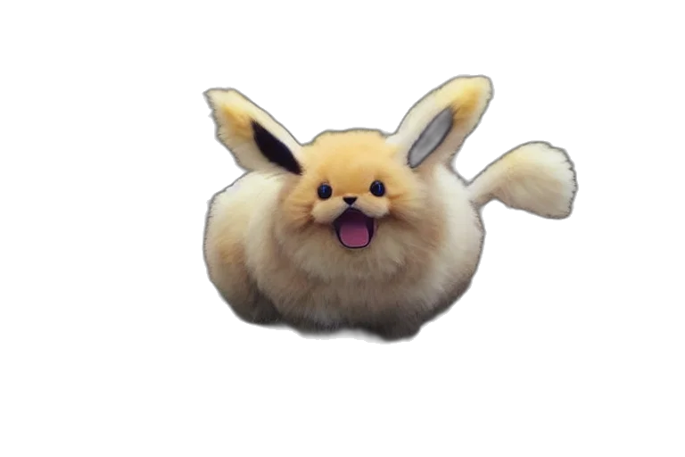 animal, creature, hair, face, concept art, 3d render, pixel art, anime transparent PNG cut-out