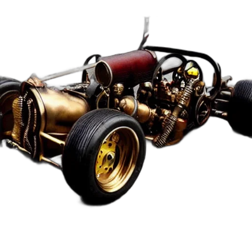 car, weapon, robot, jewelry, 3d render, concept art, photorealistic, steampunk transparent PNG cut-out