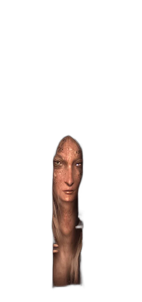 face, creature, mask, hair transparent PNG cut-out