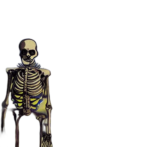 robot, staff, animal, concept art, 3d render, alive, skeleton, painting transparent PNG cut-out