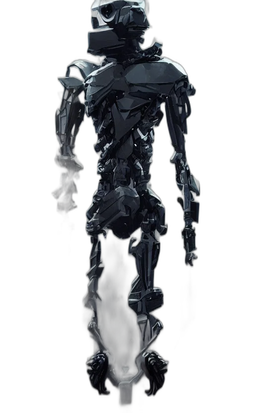 robot, creature, weapon, dress, concept art, 3d render, cyberpunk, fantasy art transparent PNG cut-out