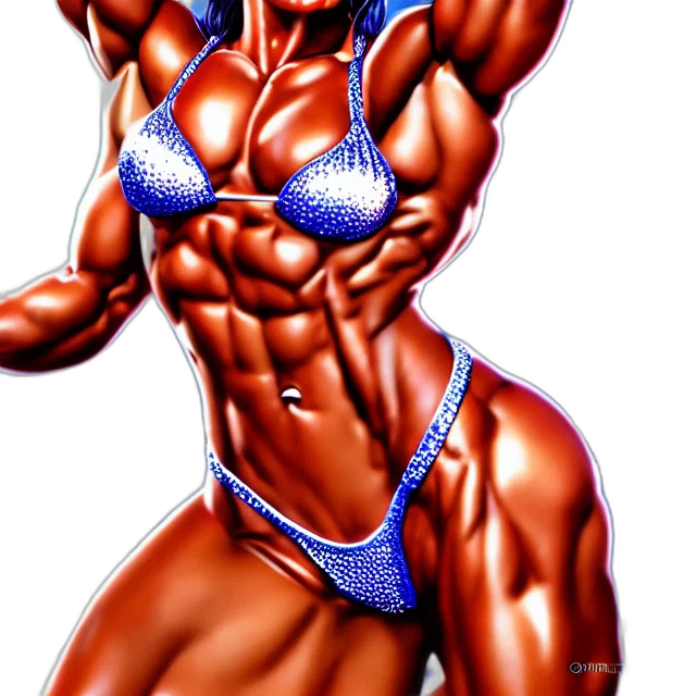 jewelry, concept art, photorealistic, comic book art, 3d render, ifbb, bikini, model transparent PNG cut-out
