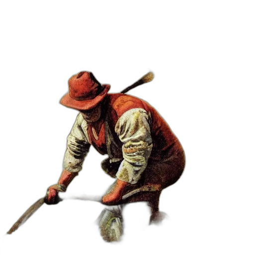 staff, hat, weapon, sword, concept art, photorealistic, oil painting, fantasy art transparent PNG cut-out