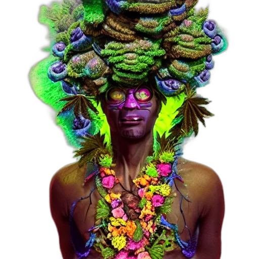 hat, mask, crown, face, concept art, photorealistic, fantasy art, neon transparent PNG cut-out