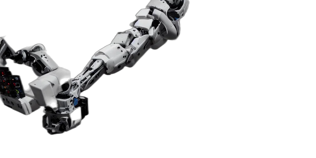 robot, weapon, staff, sword, cyberpunk, 3d render, concept art, close transparent PNG cut-out