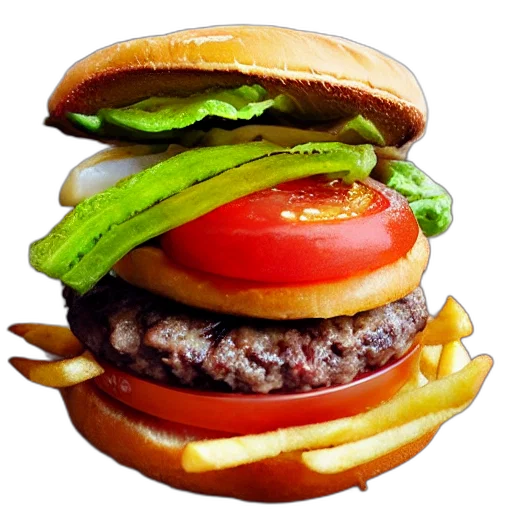 food, photorealistic, 3d render, juicy transparent PNG cut-out