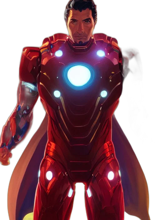 robot, concept art, comic book art, 3d render, highly, detailed, vfx, portrait transparent PNG cut-out