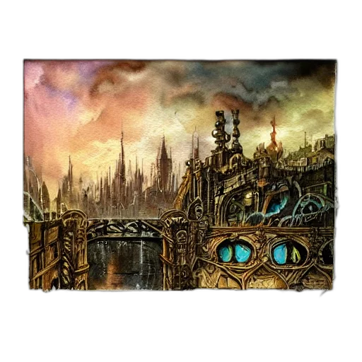 concept art, fantasy art, comic book art, watercolor transparent PNG cut-out