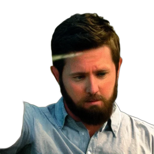 staff, hair, face, jacket transparent PNG cut-out