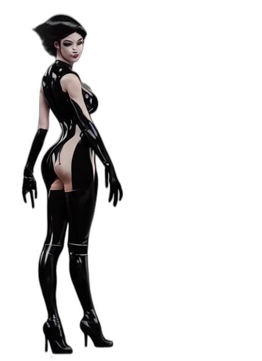dress, robot, creature, staff transparent PNG cut-out