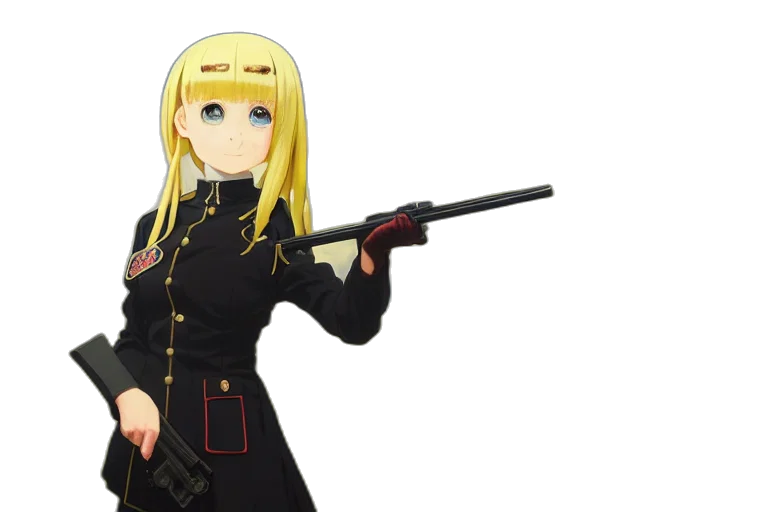 weapon, staff, jacket, anime transparent PNG cut-out