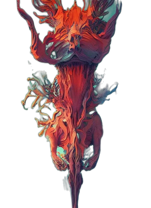 creature, mask, dragon, crown transparent PNG cut-out