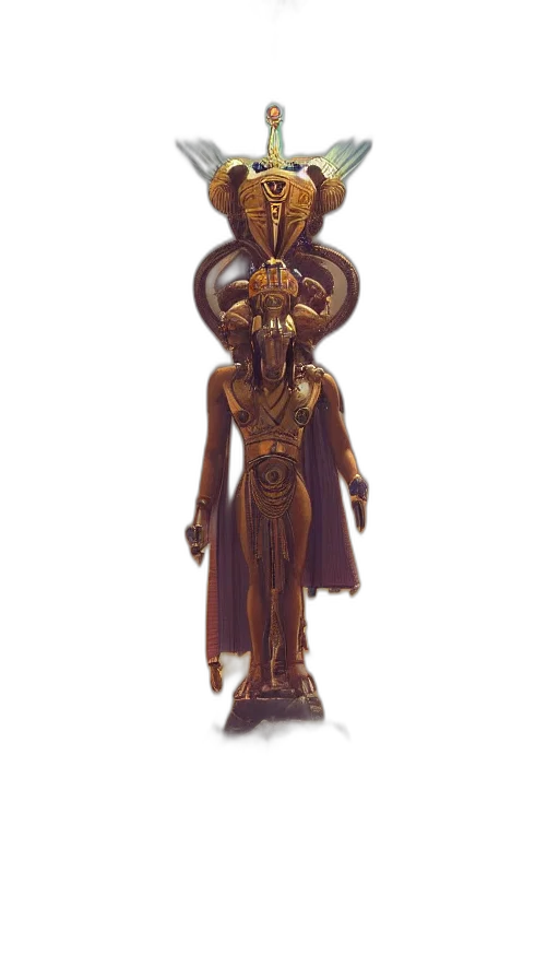 staff, jewelry, mask, crown, concept art, 3d render, fantasy art, god transparent PNG cut-out