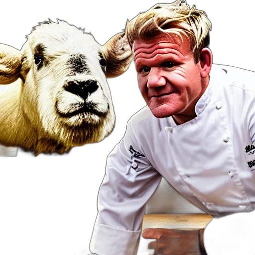 portrait, chef, gordon, ramsay, three, rams transparent PNG cut-out
