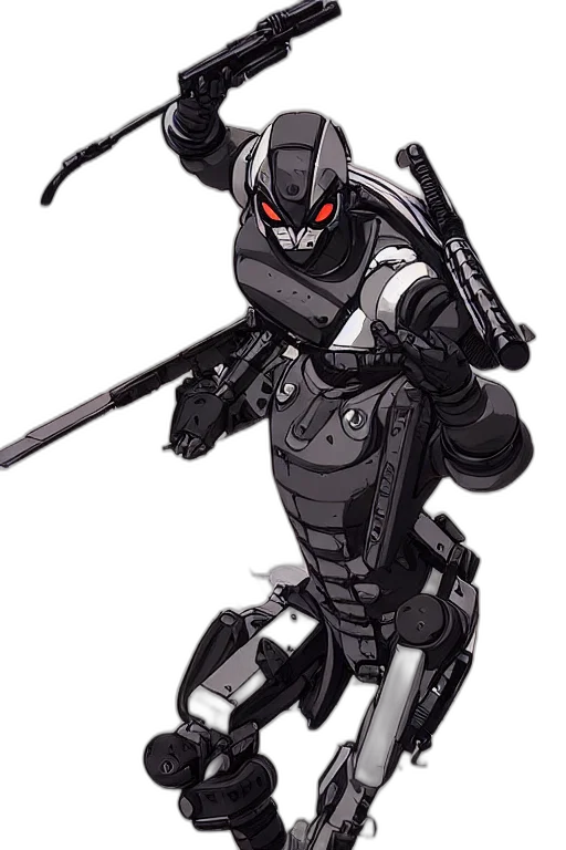 robot, weapon, staff, concept art transparent PNG cut-out