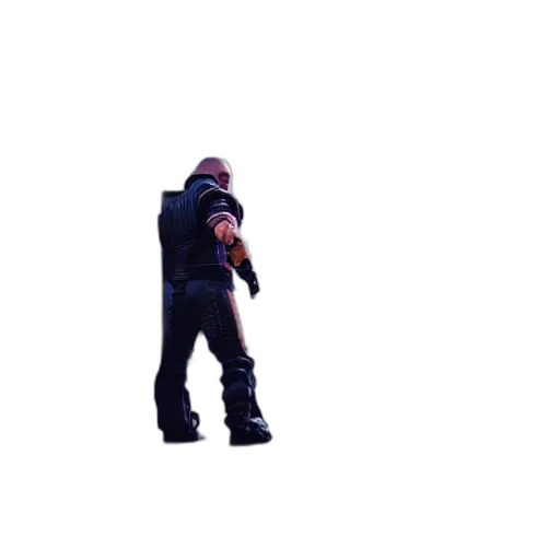 jacket, robot, staff, weapon transparent PNG cut-out
