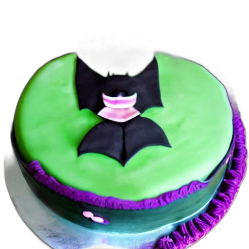 3d render, bat, birthday, cake, girls transparent PNG cut-out