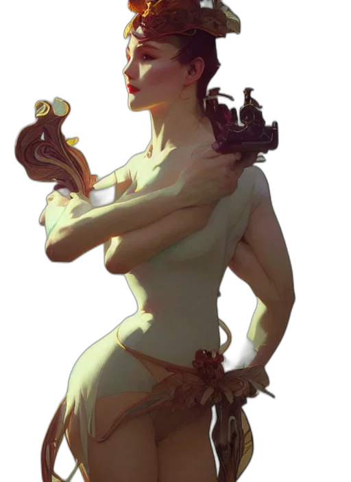 staff, dress, weapon, crown transparent PNG cut-out