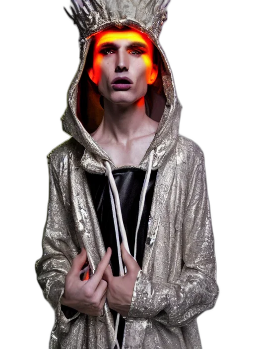 jacket, face, mask, creature, cyberpunk, 3d render, photorealistic, concept art transparent PNG cut-out