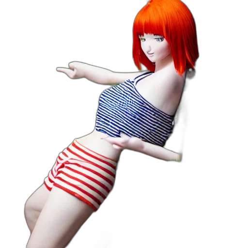 dress, robot, staff, 3d render transparent PNG cut-out
