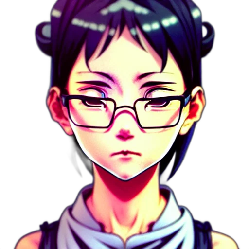 staff, face, anime, pixel art transparent PNG cut-out