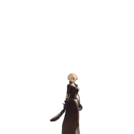 dress, staff, sword, weapon, concept art, 3d render, pixel art, anime transparent PNG cut-out