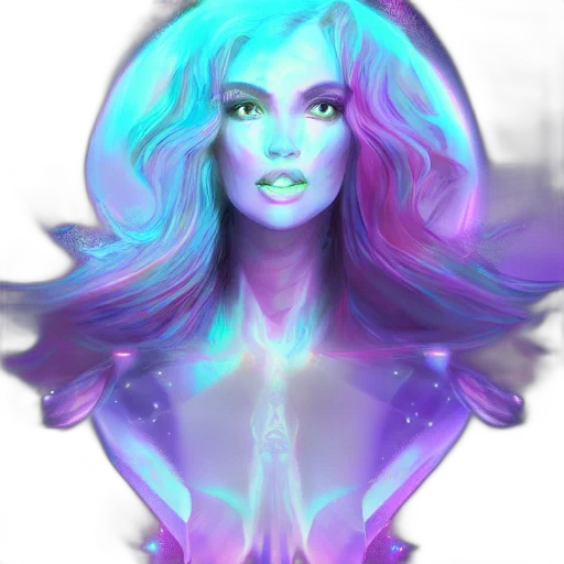 hair, fantasy art, concept art, vaporwave transparent PNG cut-out