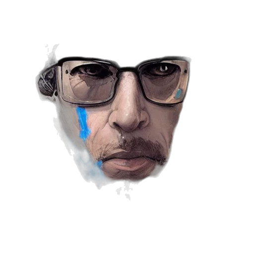 face, photorealistic, concept art, pixel art transparent PNG cut-out