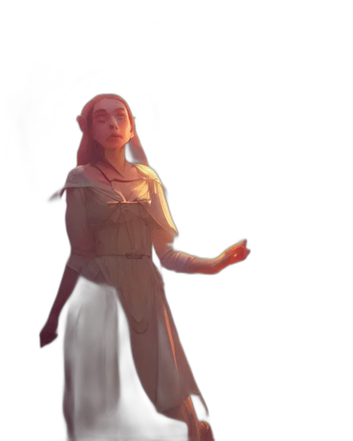 dress, staff, sword, creature, concept art, fantasy art, 3d render, pixel art transparent PNG cut-out