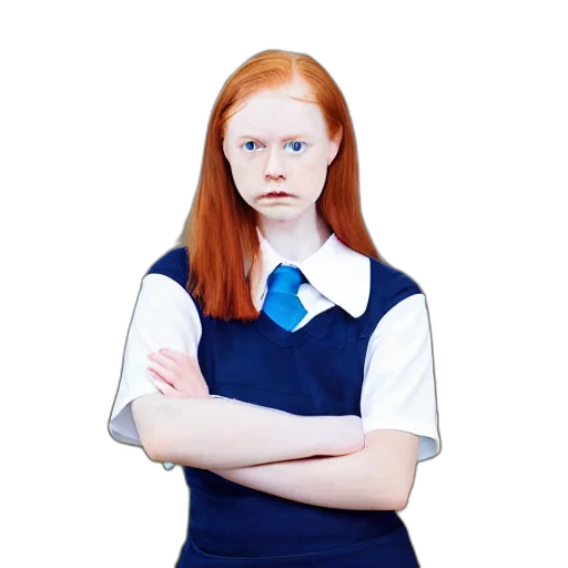 face, jacket, staff, dress transparent PNG cut-out