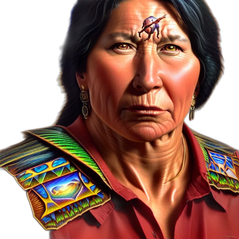 face, jewelry, staff, photorealistic transparent PNG cut-out