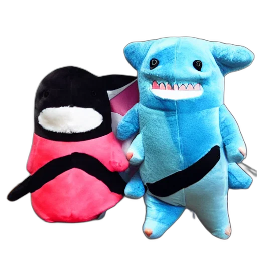 mask, vaporwave, underwater, ikea, blahaj, tsundere, shark, plushie transparent PNG cut-out