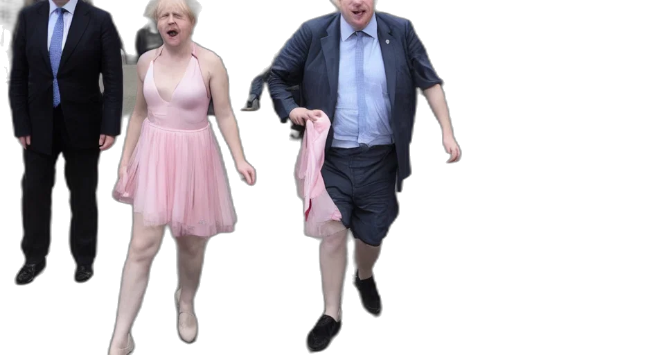 dress, boris, johnson, wearing, ballerina transparent PNG cut-out