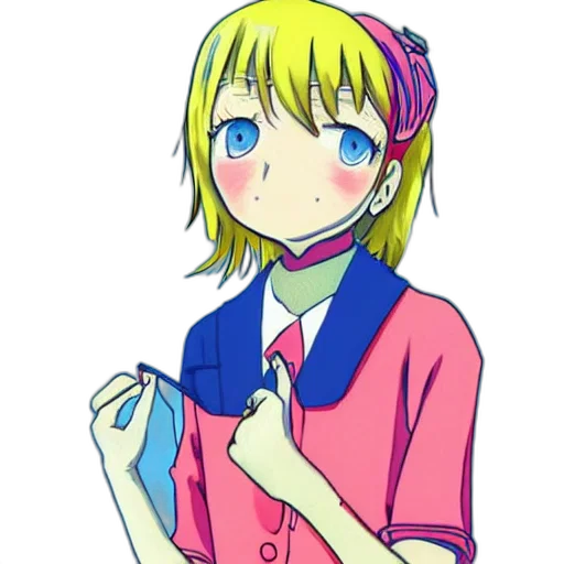 staff, dress, jacket, jewelry, anime, cartoon, pixel art, vaporwave transparent PNG cut-out